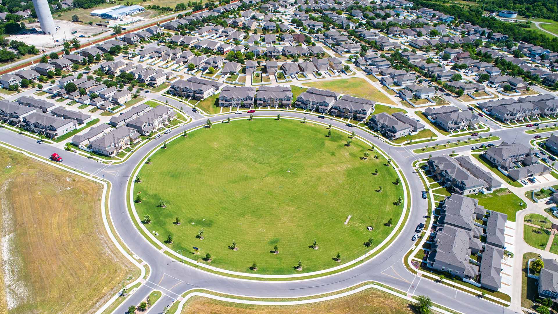 aerial view of the city pflugerville tx